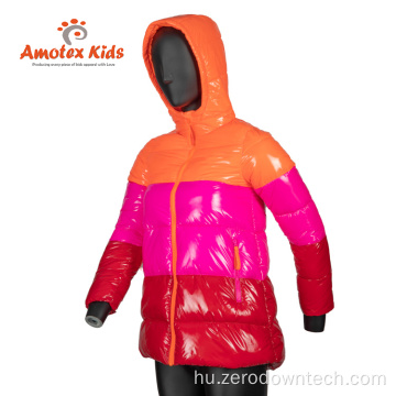 Vízálló foltvarró puffer Down poliészter szálas kabát